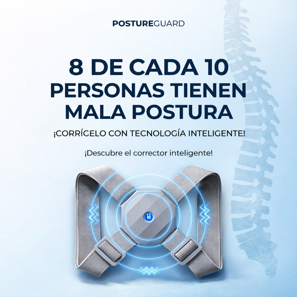 PosturePulse™ – Corrector Inteligente de Postura con Vibración Correctiva, Alivio de Dolor Cervical y Diseño Ergonómico Ajustable