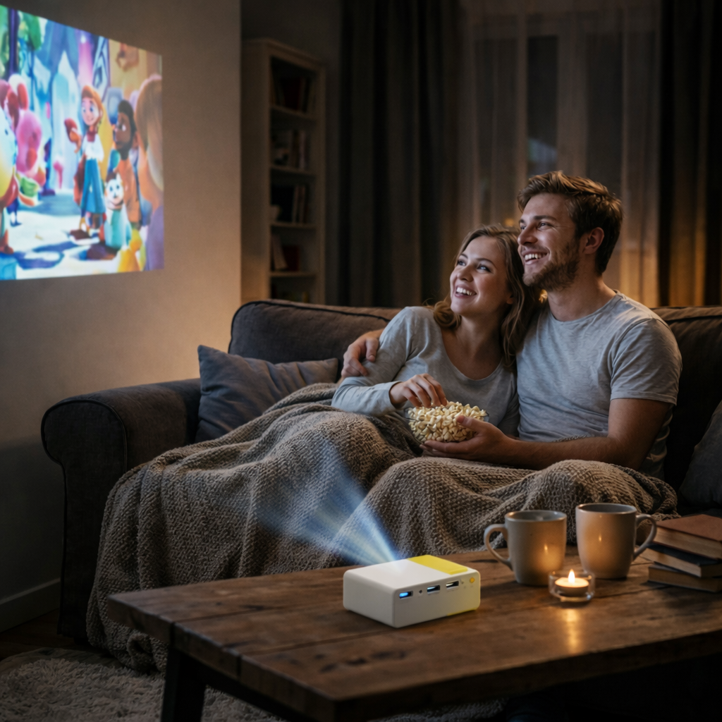 LumaBox Pro™ – Mini Proyector LED Portátil, Conecta HDMI, USB y VGA, Cine en Casa al Instante