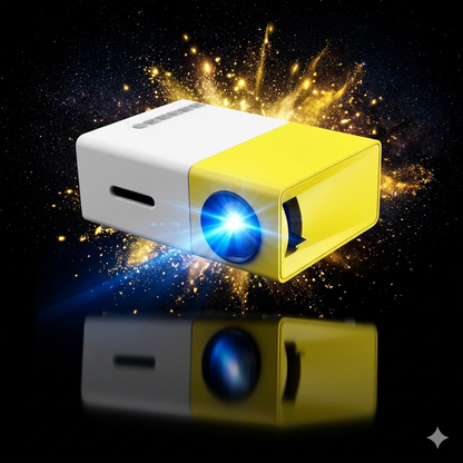 LumaBox Pro™ – Mini Proyector LED Portátil, Conecta HDMI, USB y VGA, Cine en Casa al Instante